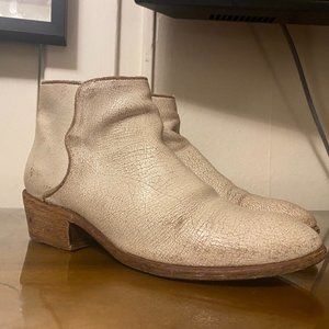 Frye Crackled Finish Leather Booties